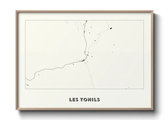 Une affiche de carte sur Les Tonils