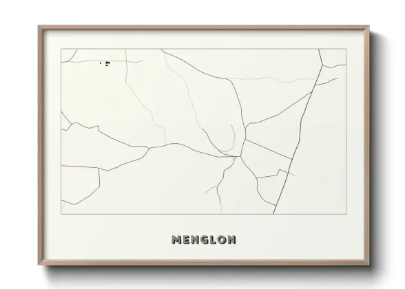 Une affiche de carte sur Menglon