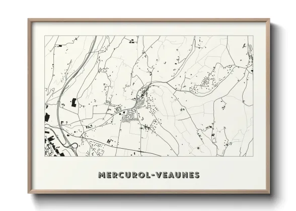 Une affiche de carte sur Mercurol-Veaunes