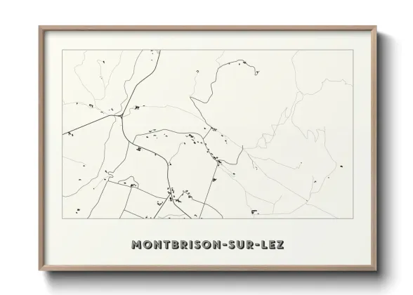 Une affiche de carte sur Montbrison-sur-Lez