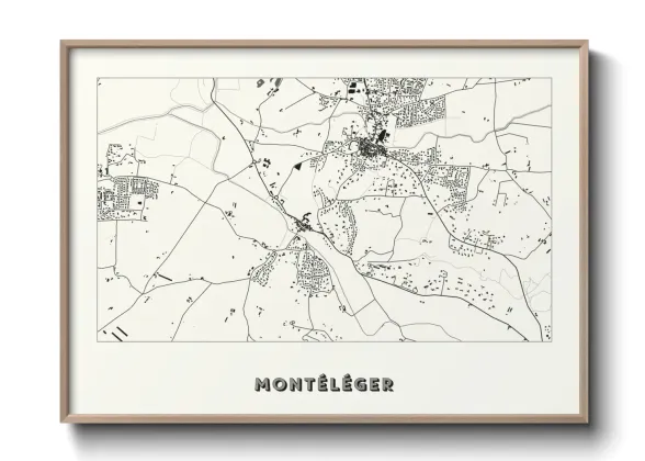 Une affiche de carte sur Montéléger