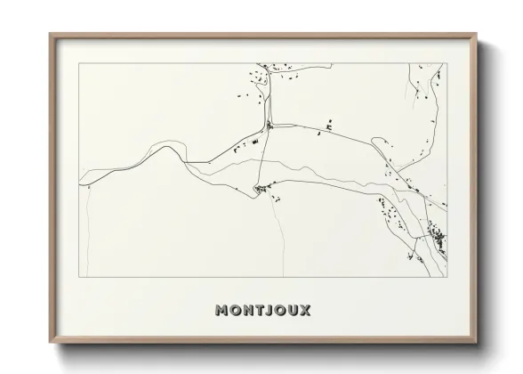 Une affiche de carte sur Montjoux