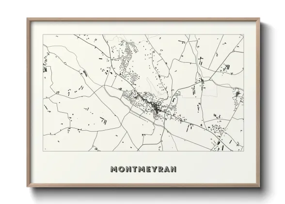 Une affiche de carte sur Montmeyran