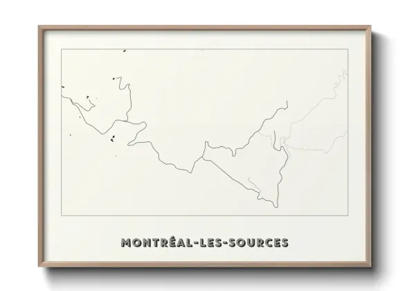 Une affiche de carte sur Montréal-les-Sources