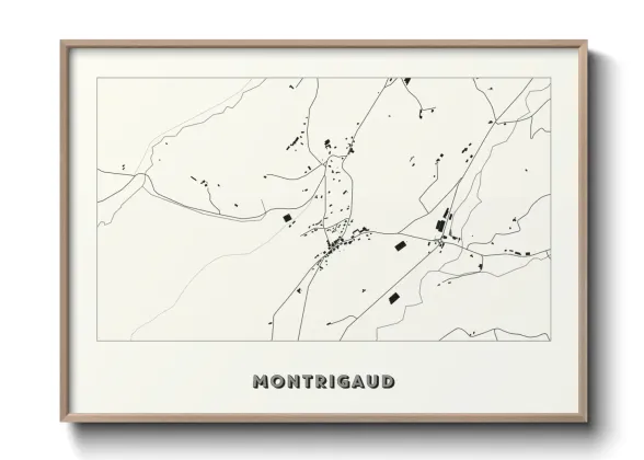 Une affiche de carte sur Montrigaud