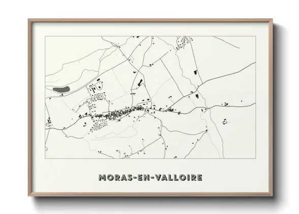 Une affiche de carte sur Moras-en-Valloire