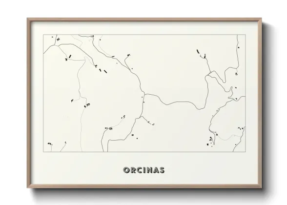 Une affiche de carte sur Orcinas