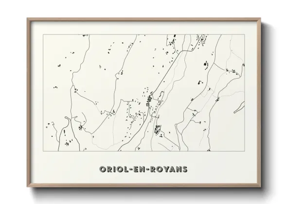 Une affiche de carte sur Oriol-en-Royans