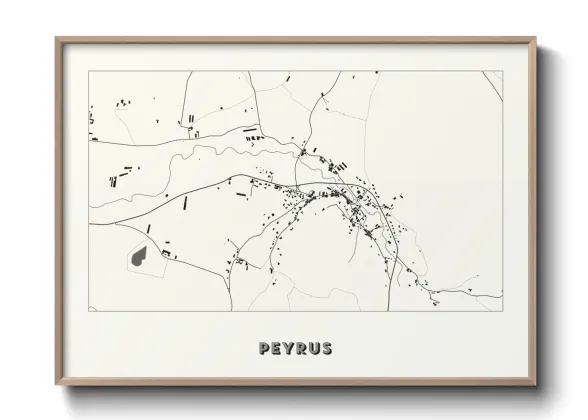 Une affiche de carte sur Peyrus