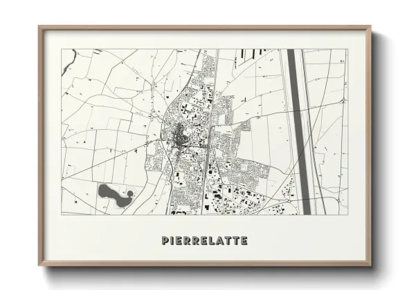 Une affiche de carte sur Pierrelatte