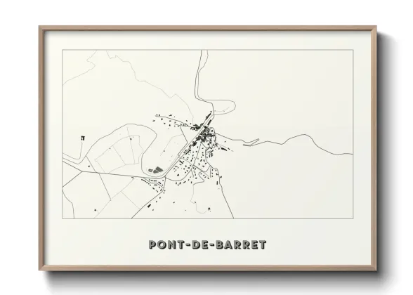 Une affiche de carte sur Pont-de-Barret