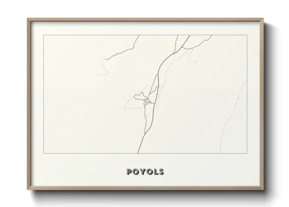 Une affiche de carte sur Poyols