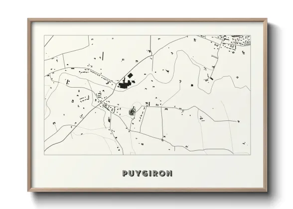 Une affiche de carte sur Puygiron