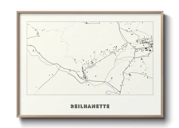 Une affiche de carte sur Reilhanette