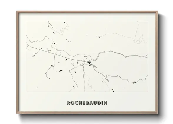 Une affiche de carte sur Rochebaudin