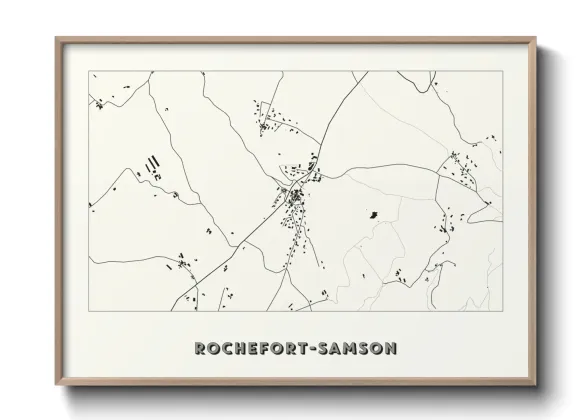Une affiche de carte sur Rochefort-Samson
