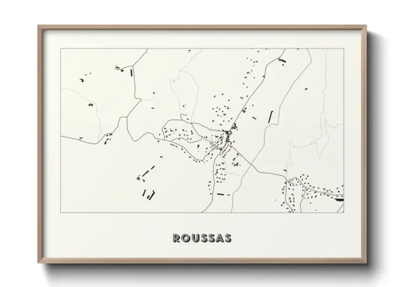 Une affiche de carte sur Roussas