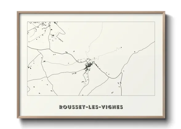 Une affiche de carte sur Rousset-les-Vignes