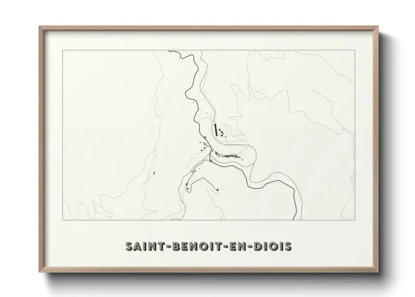 Une affiche de carte sur Saint-Benoit-en-Diois