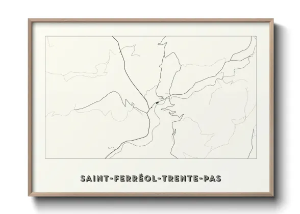 Une affiche de carte sur Saint-Ferréol-Trente-Pas