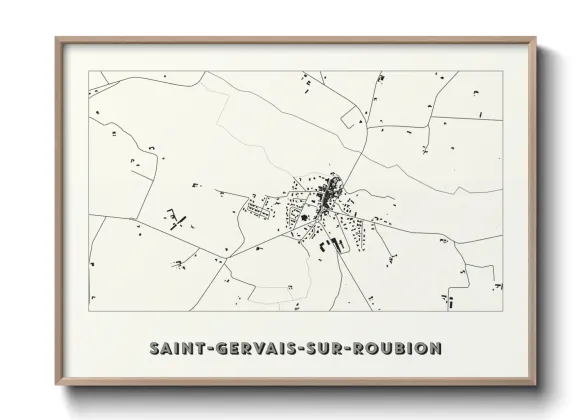 Une affiche de carte sur Saint-Gervais-sur-Roubion