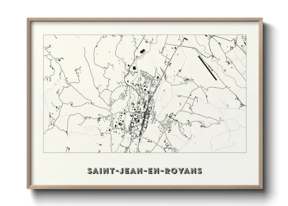 Une affiche de carte sur Saint-Jean-en-Royans
