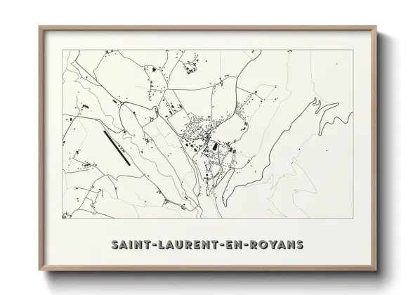 Une affiche de carte sur Saint-Laurent-en-Royans