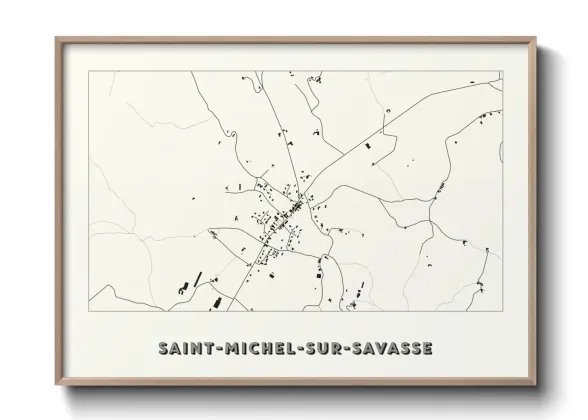 Une affiche de carte sur Saint-Michel-sur-Savasse