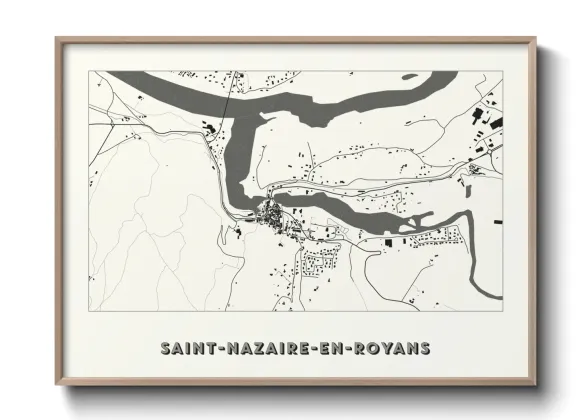 Une affiche de carte sur Saint-Nazaire-en-Royans