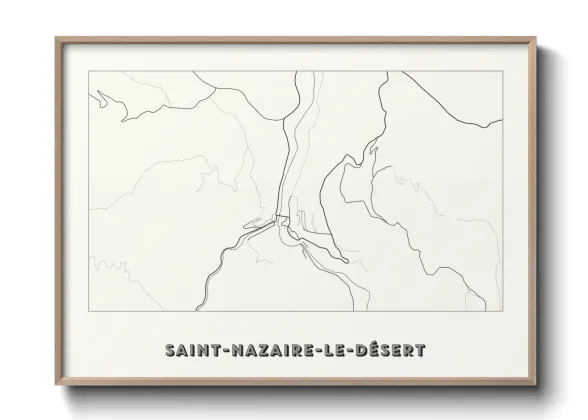 Une affiche de carte sur Saint-Nazaire-le-Désert