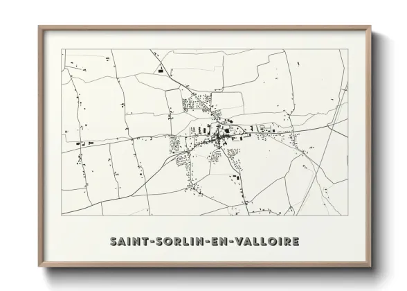 Une affiche de carte sur Saint-Sorlin-en-Valloire