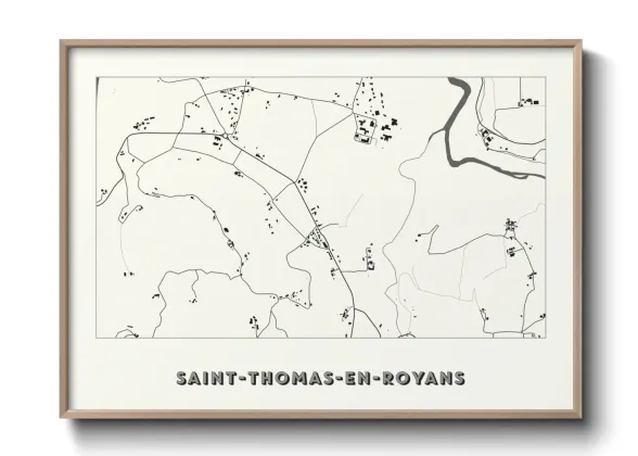 Une affiche de carte sur Saint-Thomas-en-Royans