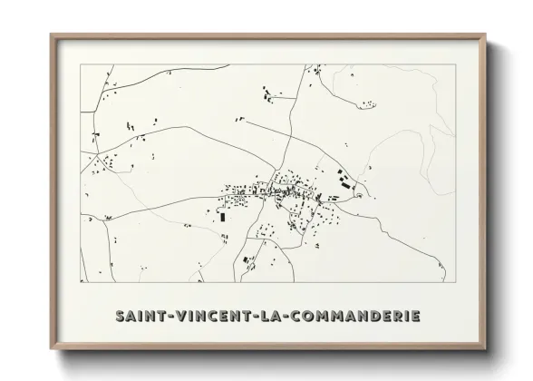 Une affiche de carte sur Saint-Vincent-la-Commanderie