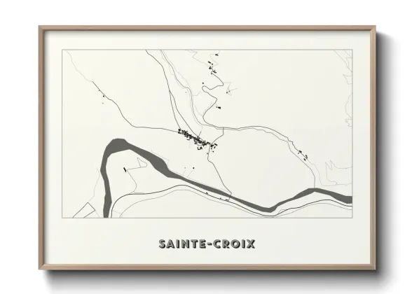 Une affiche de carte sur Sainte-Croix