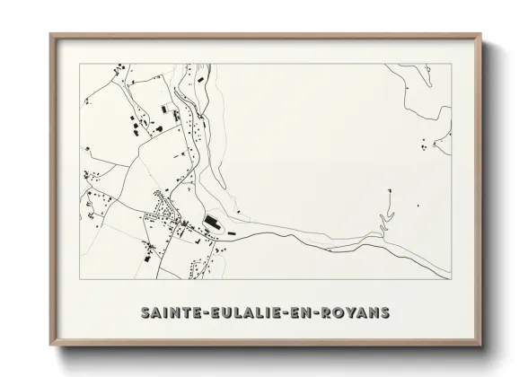 Une affiche de carte sur Sainte-Eulalie-en-Royans