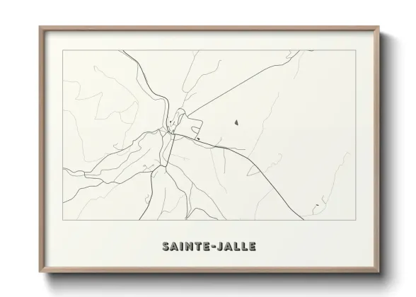Une affiche de carte sur Sainte-Jalle