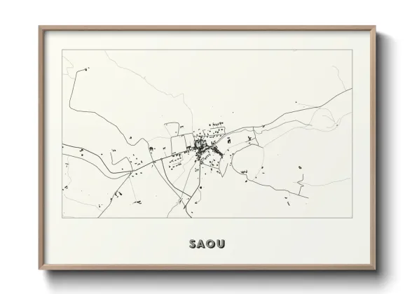 Une affiche de carte sur Saou