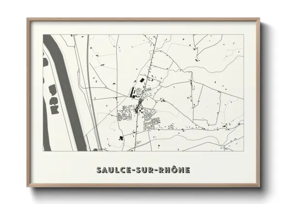 Une affiche de carte sur Saulce-sur-Rhône