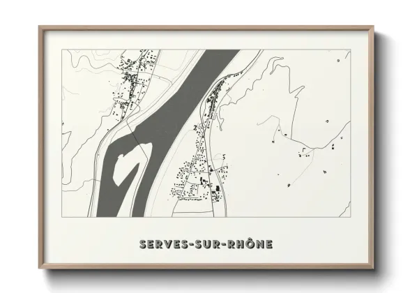 Une affiche de carte sur Serves-sur-Rhône