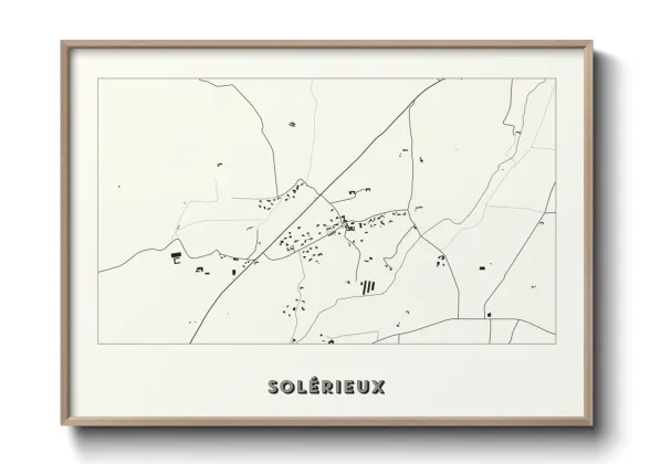 Une affiche de carte sur Solérieux
