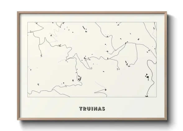 Une affiche de carte sur Truinas
