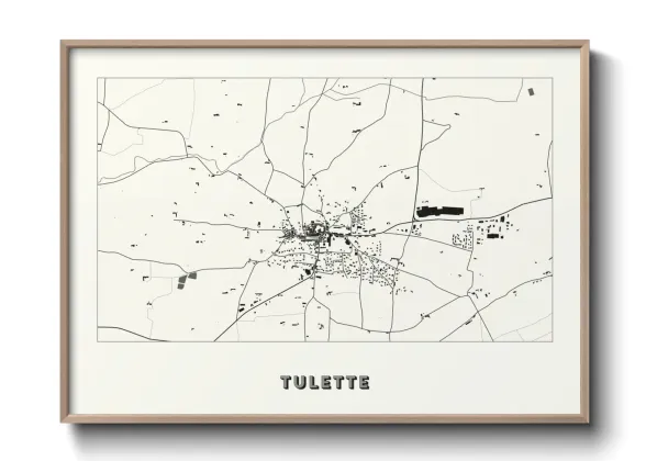 Une affiche de carte sur Tulette