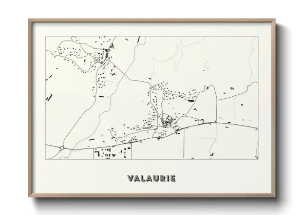 Une affiche de carte sur Valaurie