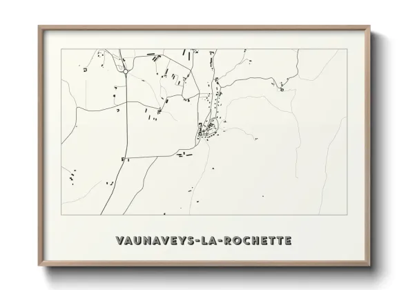Une affiche de carte sur Vaunaveys-la-Rochette