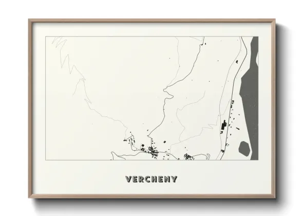 Une affiche de carte sur Vercheny