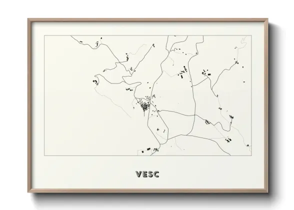 Une affiche de carte sur Vesc