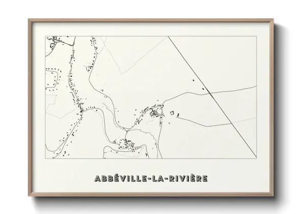 Une affiche de carte sur Abbéville-la-Rivière