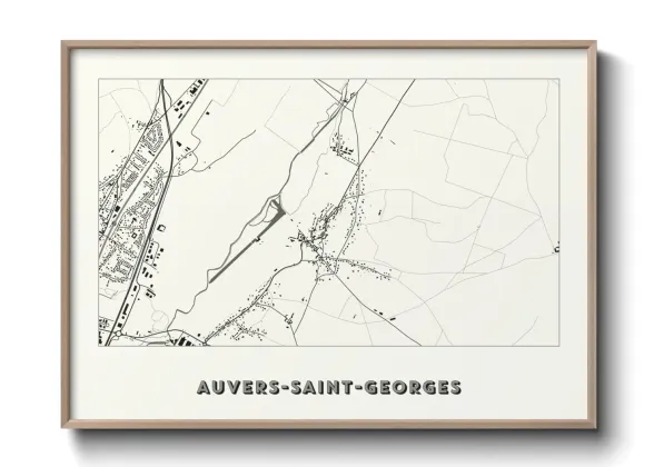 Une affiche de carte sur Auvers-Saint-Georges