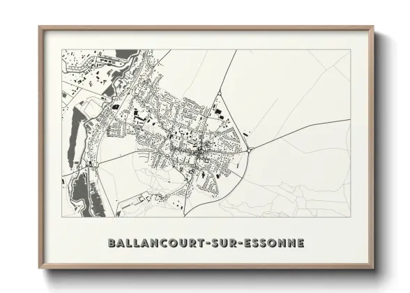 Une affiche de carte sur Ballancourt-sur-Essonne