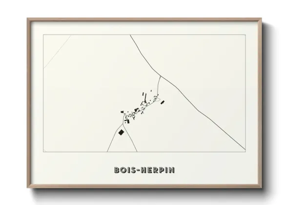 Une affiche de carte sur Bois-Herpin